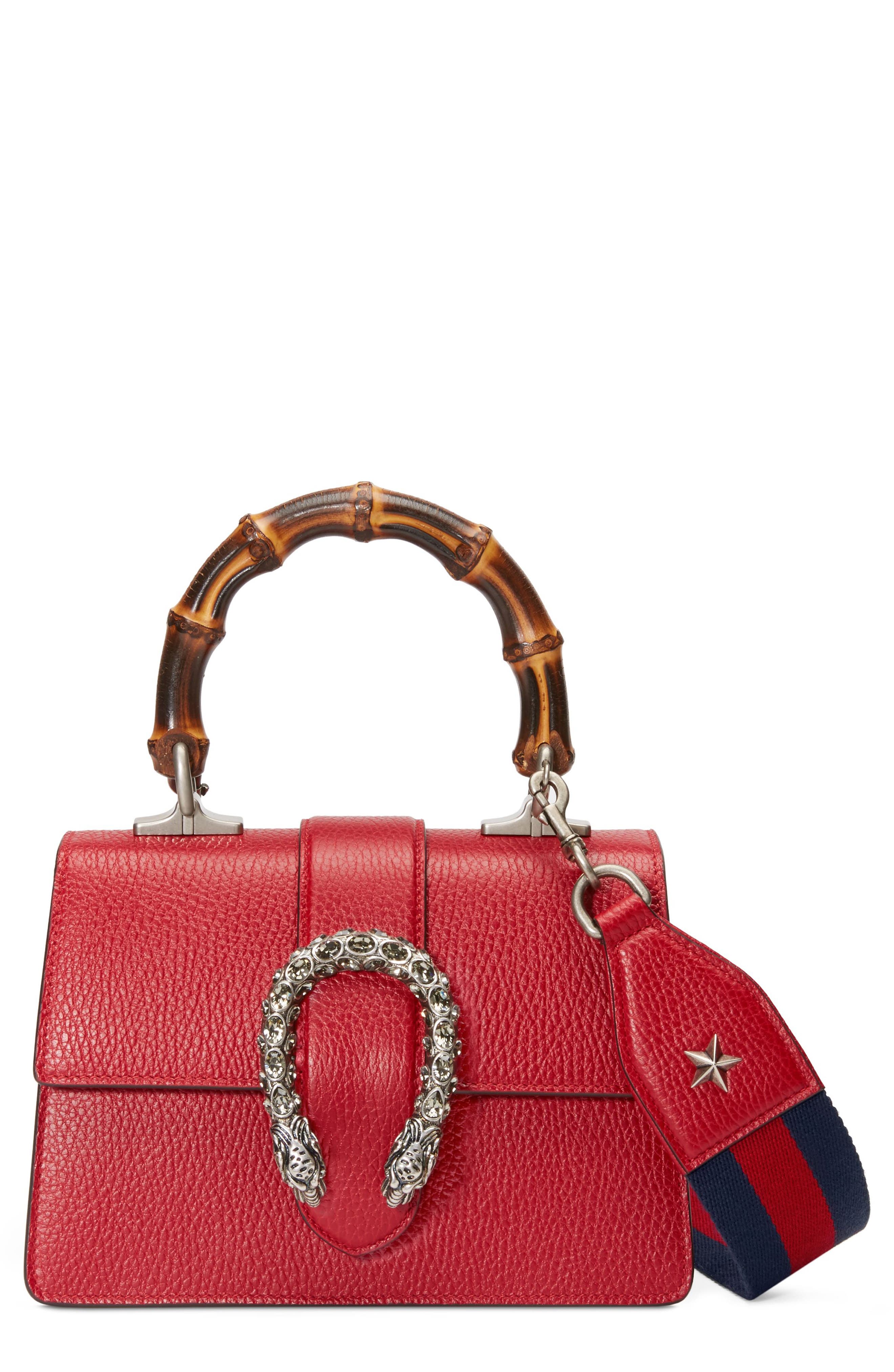 Mini Leather Satchel, Main, color, RED/ BLUE/ BLACK DIAMOND