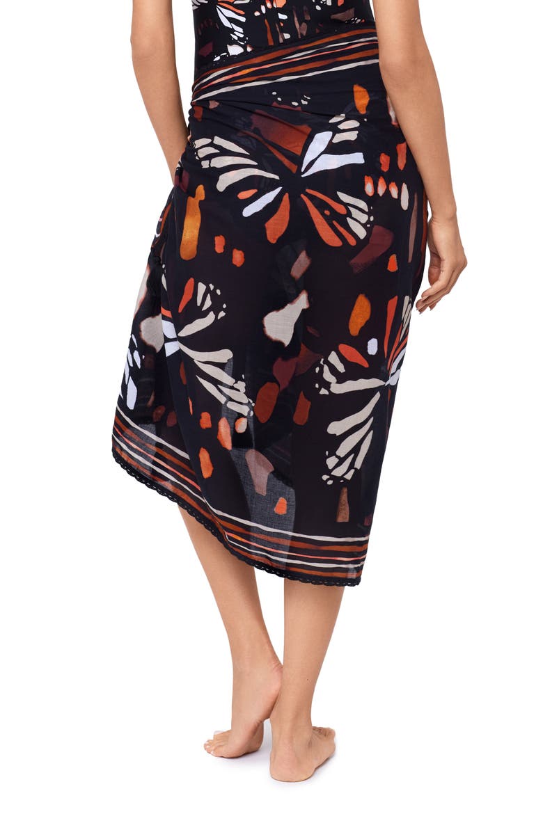 Chrysalis Pareo Cover-Up Skirt, Alternate, color, BLACK/ MULTI