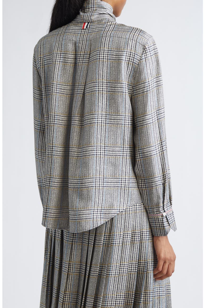 Pow Hunting Bow Silk Tweed Button-Up Shirt, Alternate, color, BLACK/ WHITE