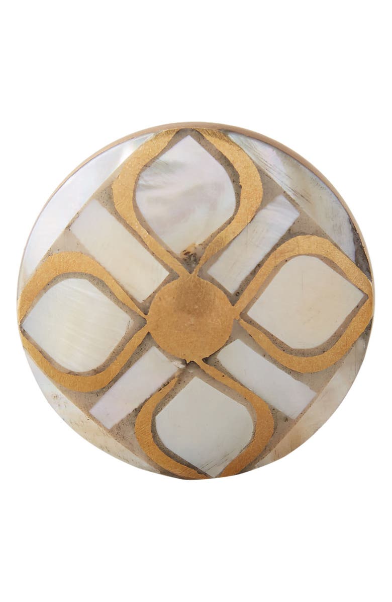 Anthropologie Home Anthropologie Serpentine Mother of Pearl Knob, Alternate, color, 