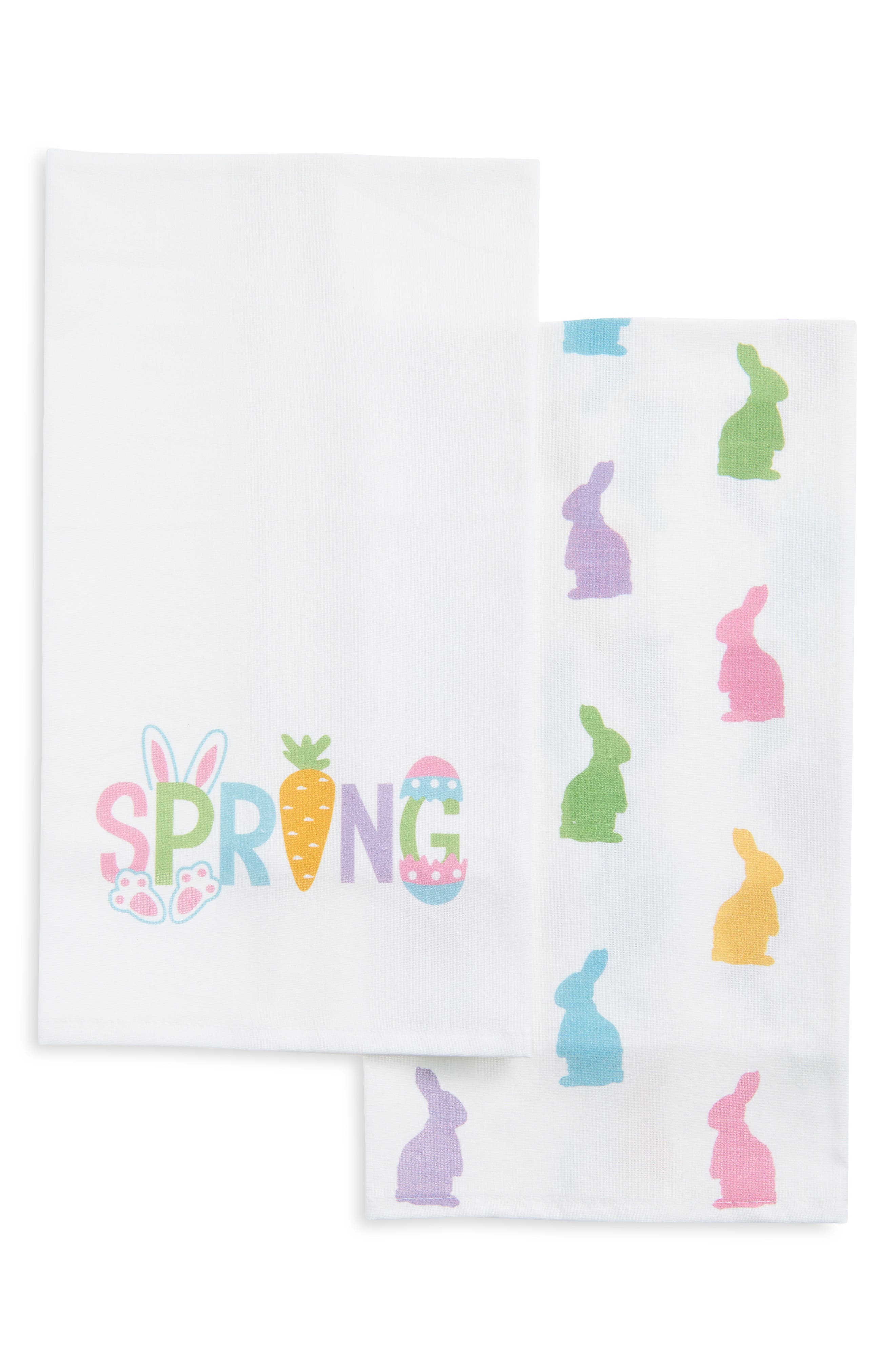 C&F Home Spring Bunny Set of 2 Cotton Kitchen Towels