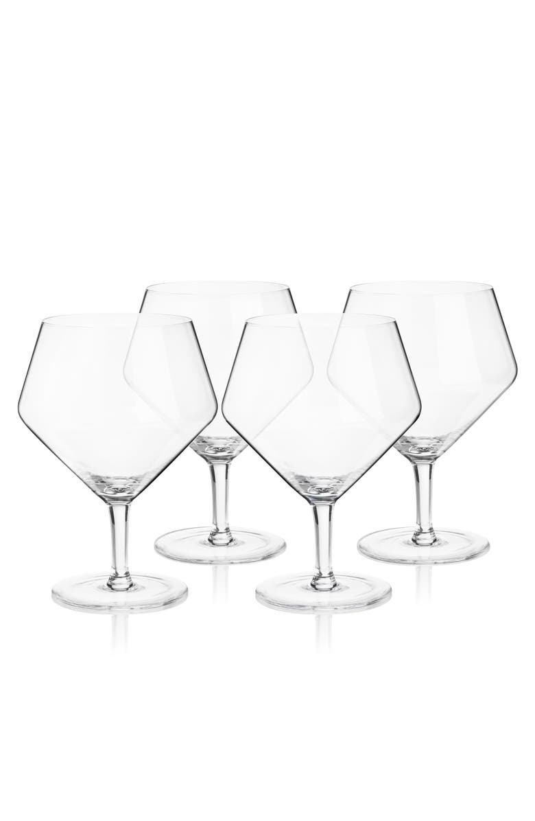 Viski Raye Crystal Gin & Tonic Glasses Set of 4, Main, color, Clear