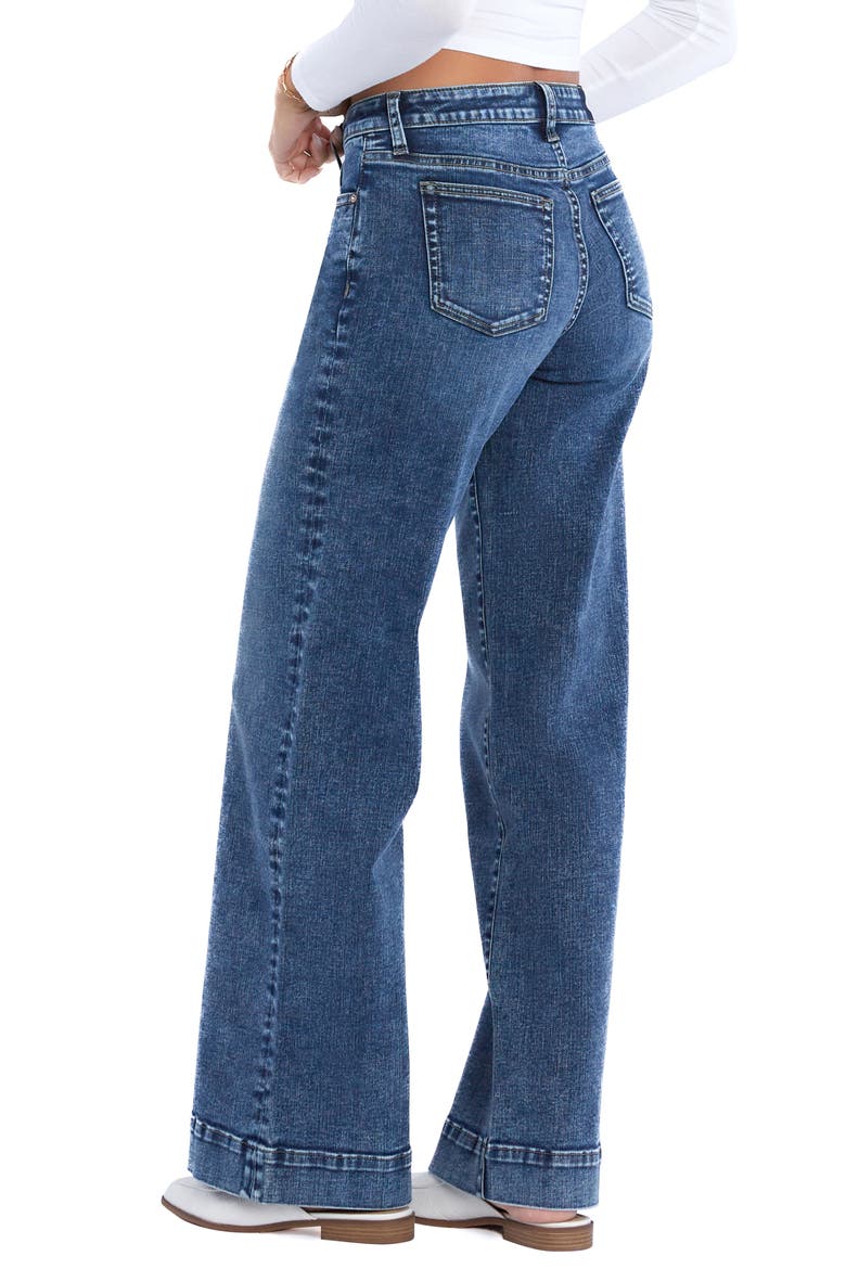Mighty High Waist Wide Leg Jeans, Alternate, color, TROUSER BLUE