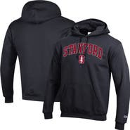 Champion Men's Champion  Black Stanford Cardinal Arch Over Logo Pullover Hoodie