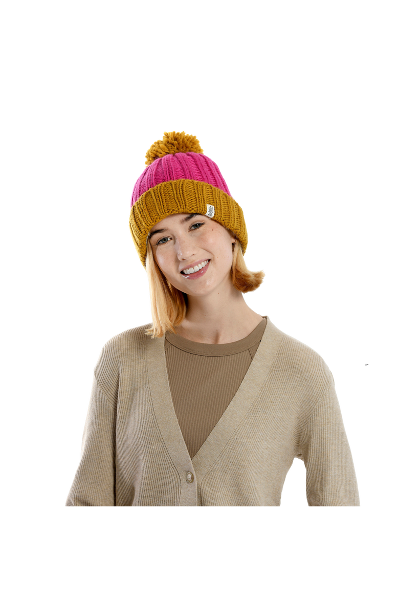 Nirvanna Designs Cherry Pom Hat, Alternate, color, Charcoal/Pink Quartz