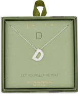 Leith Pavé Cubic Zirconia Initial Pendant Necklace
