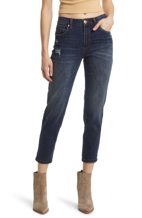 Caroline High Waist Crop Straight Leg Jeans (Banberry)