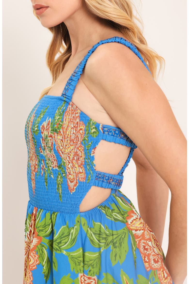 Floral Cotton Sundress, Alternate, color, BLUE