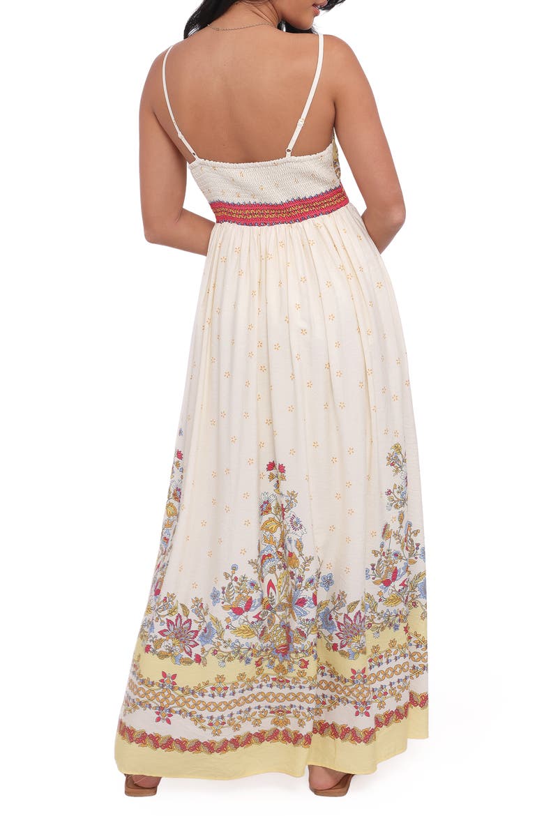 Caelia Print Sleeveless Maxi Dress, Alternate, color, YELLOW MULTI