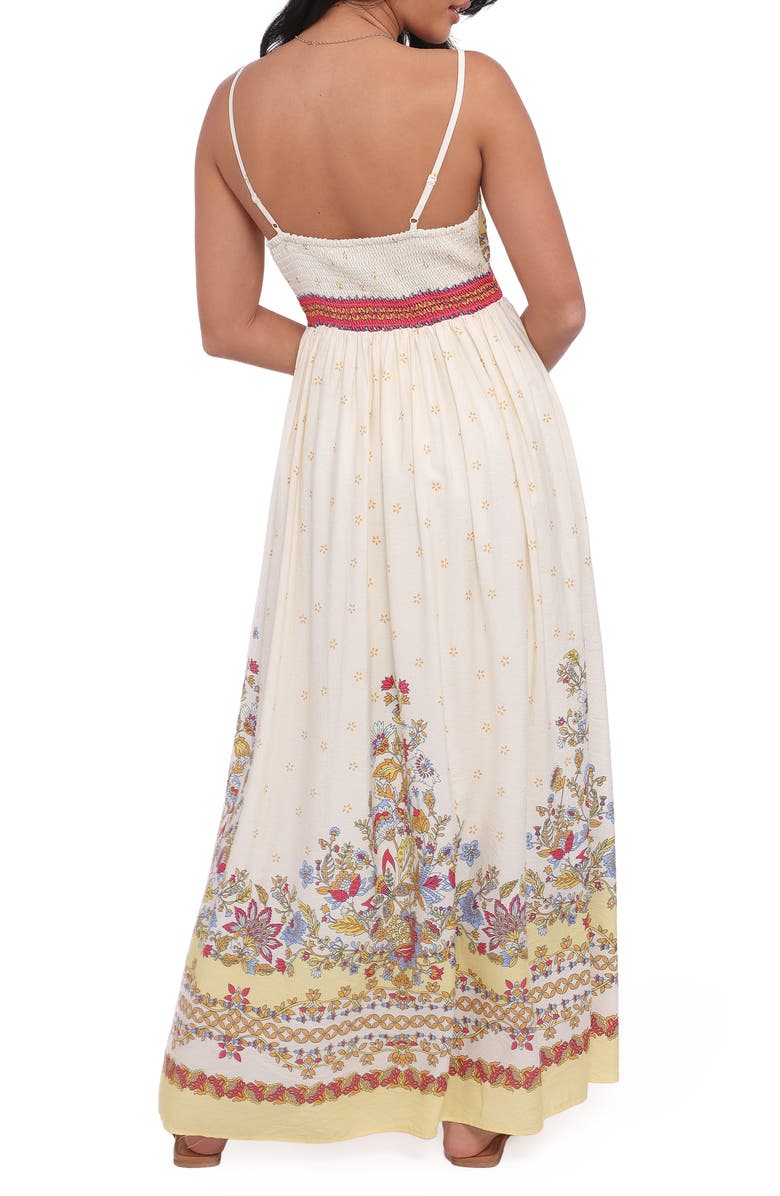 Petal & Pup Caelia Print Sleeveless Maxi Dress, Alternate, color, Yellow Multi