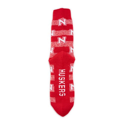 Muk Luks Gameday Terry Loop Socks In Red