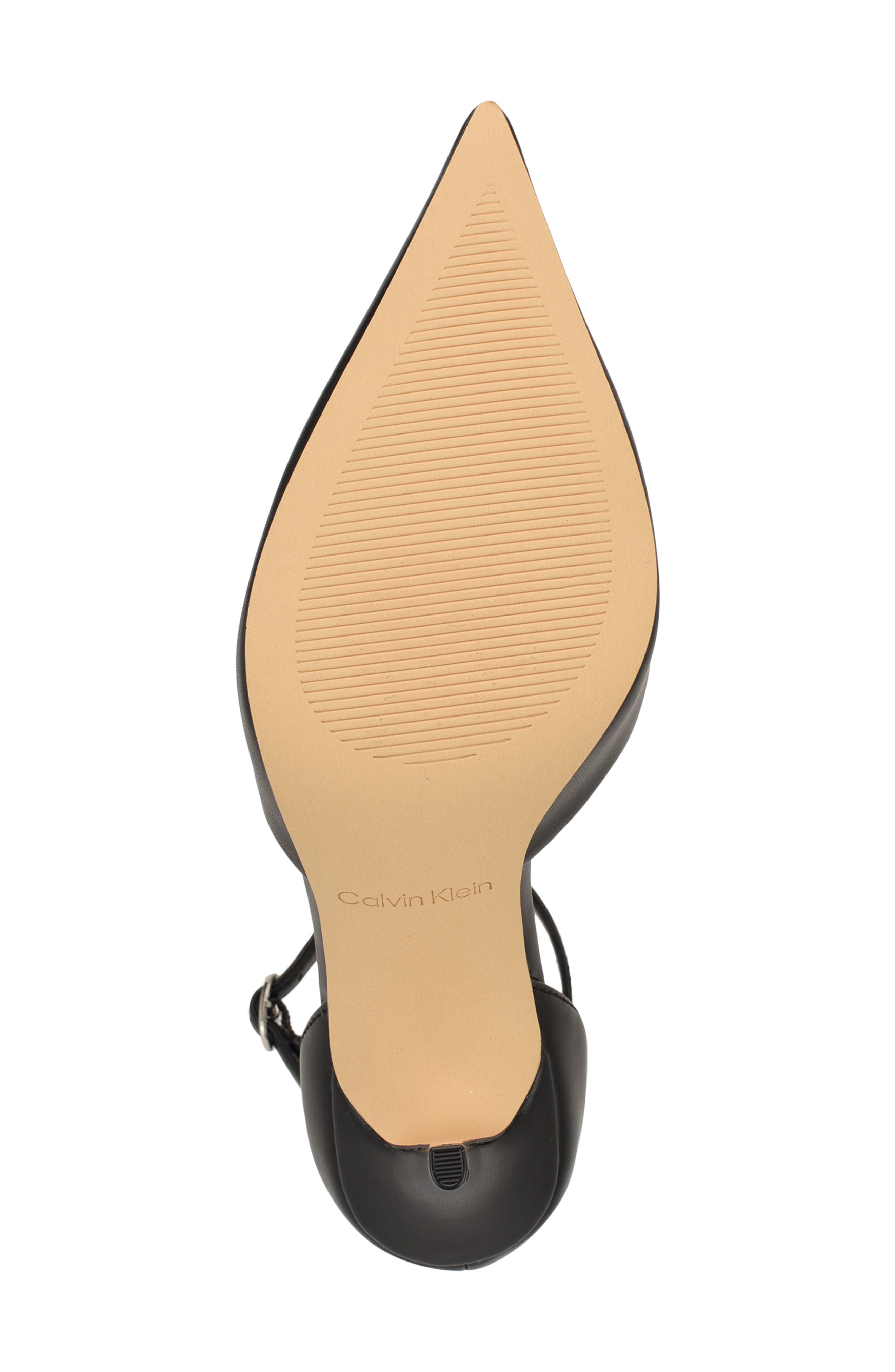 Calvin Klein Olettia Ankle Strap Pointed Toe Pump, Alternate, color, Black