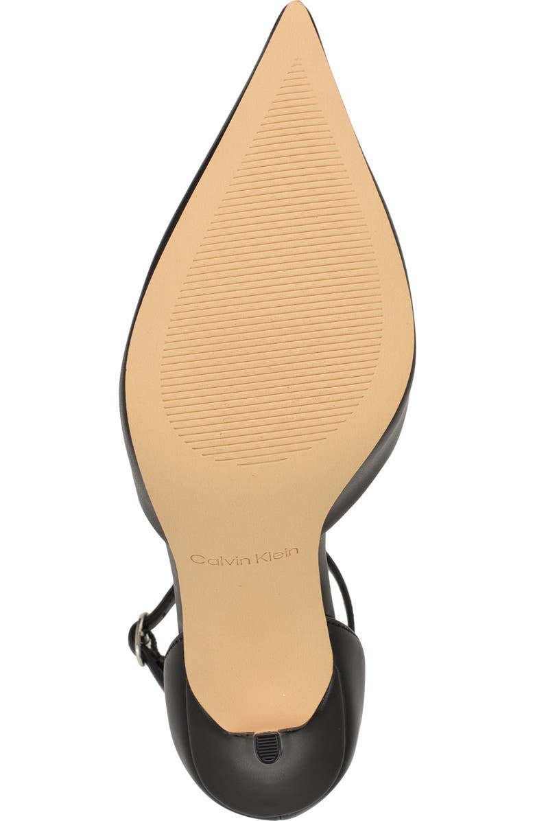 Calvin Klein Olettia Ankle Strap Pointed Toe Pump, Alternate, color, Black