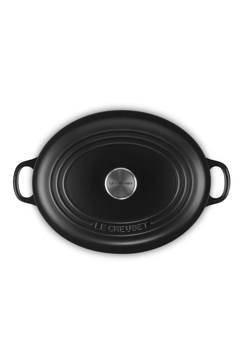 Traditional 4.5-Quart Enamel Cast Iron Oval Dutch Oven, Alternate, color, LICORICE