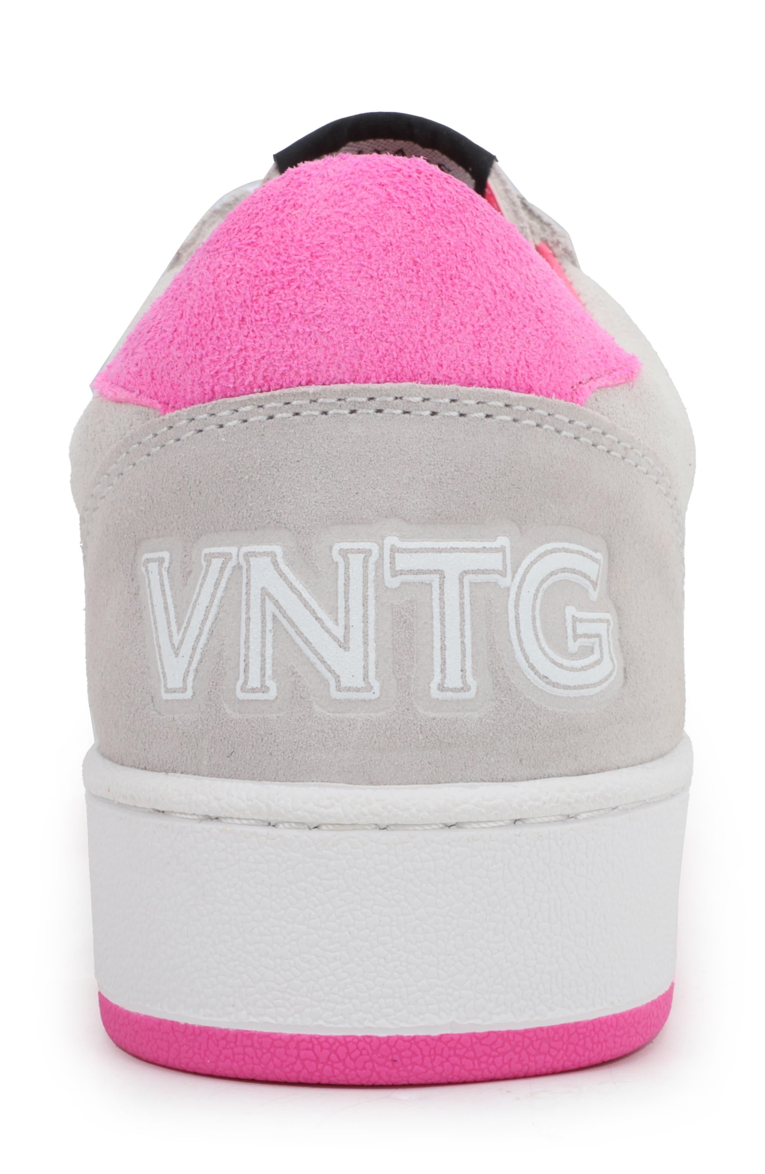 Destiny Faux Fur Detail Sneaker, Alternate, color, NEON PINK POP