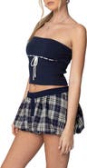EDIKTED Elsie Crop Rib Tube Top