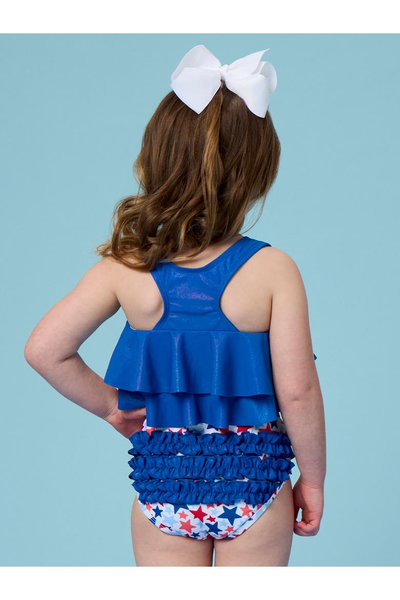 Baby Girls Flounce Bikini, Alternate, color, Shimmer Star-Spangled