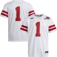 adidas Men's adidas #1 White Nebraska Huskers Premier Jersey