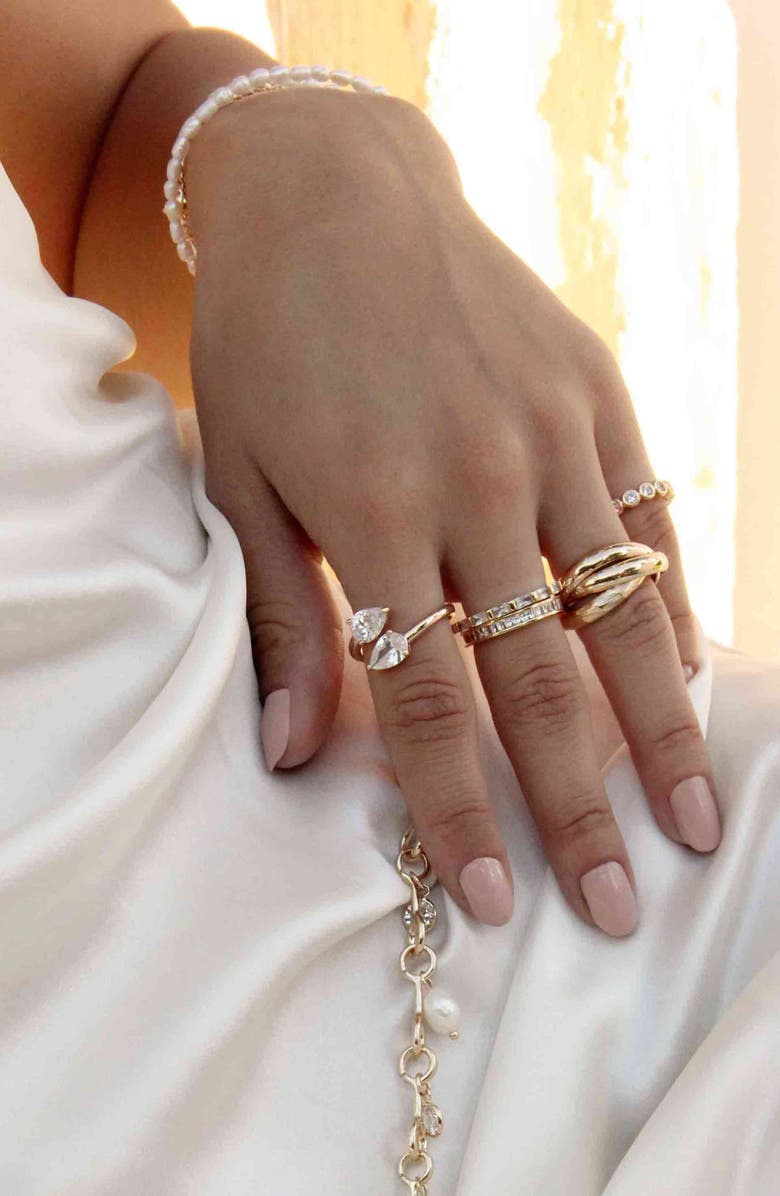 Ettika Etikka Crystal Teardrop Wrap Ring, Alternate, color,