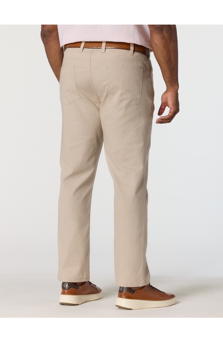 Oak Hill by DXL Big & Tall 5-Pocket Linen-Blend Tech Pants, Alternate, color, Light Tan