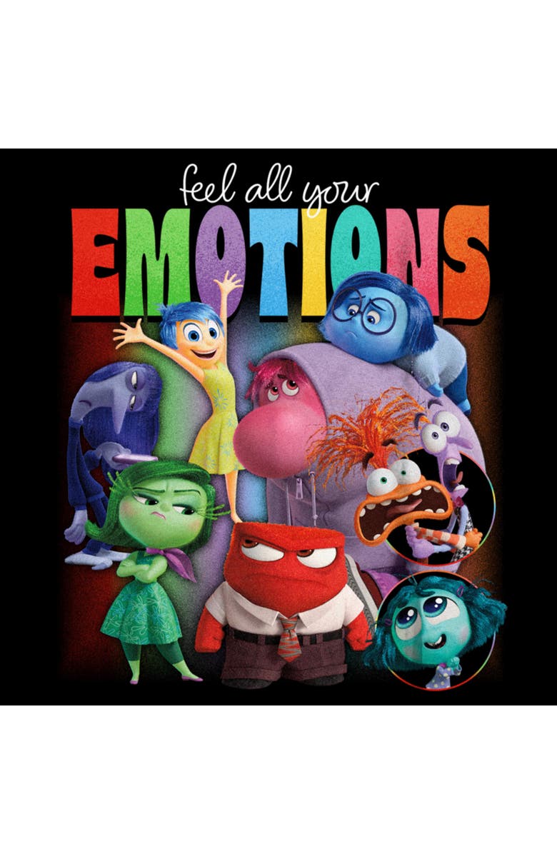 Inside Out 2 Boy's Inside Out 2 Feel All Your Emotions Graphic T-Shirt, Alternate, color, Black