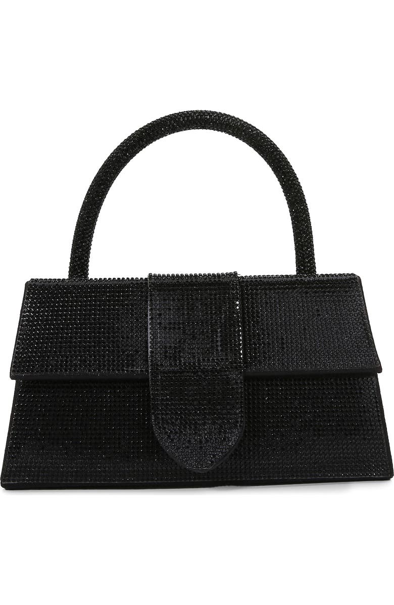 BERNESS Rhinestone Embellished Top Handle Bag, Main, color, Black