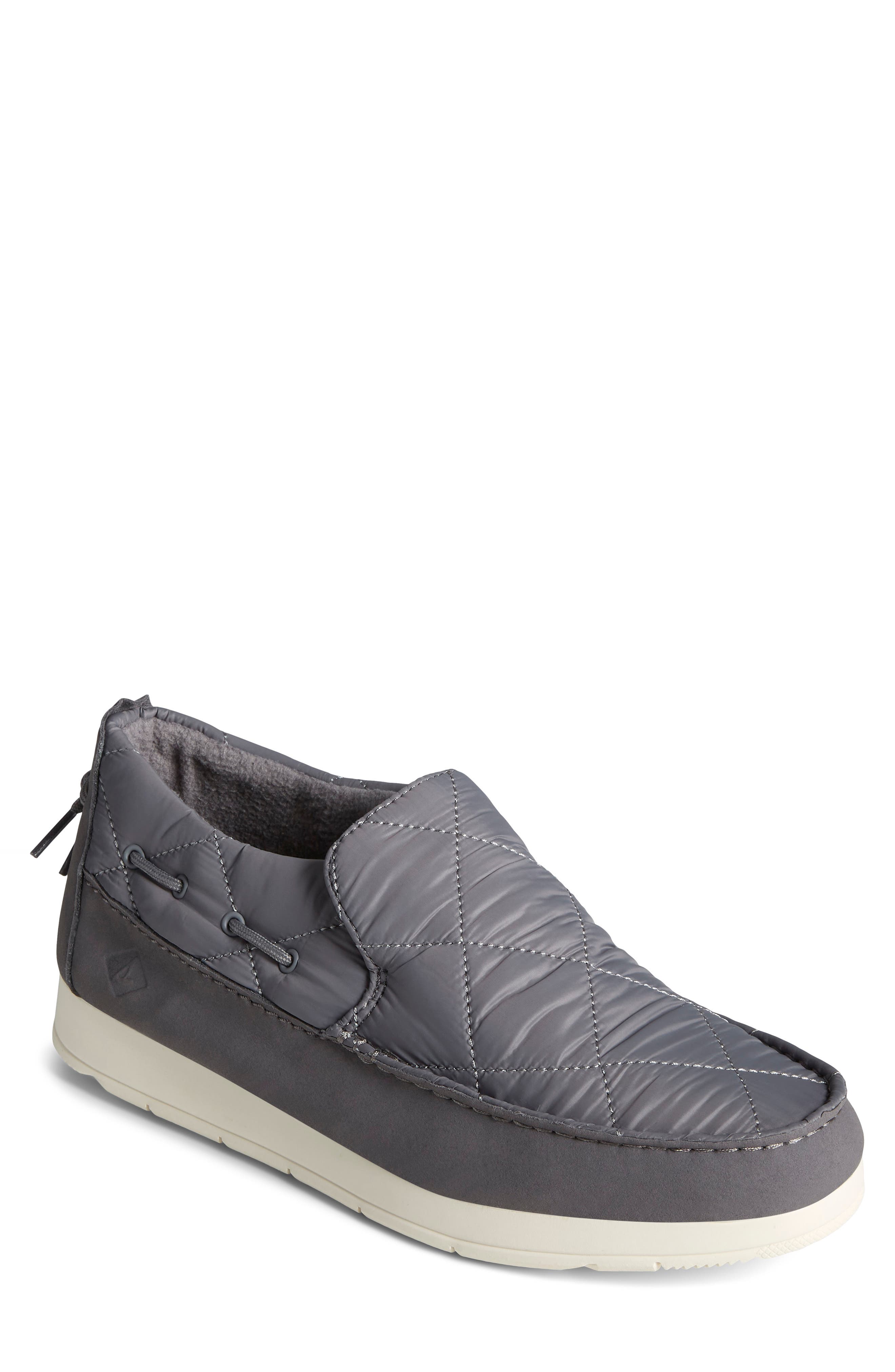 Moc-Sider Slip-On Sneaker, Main, color, GREY