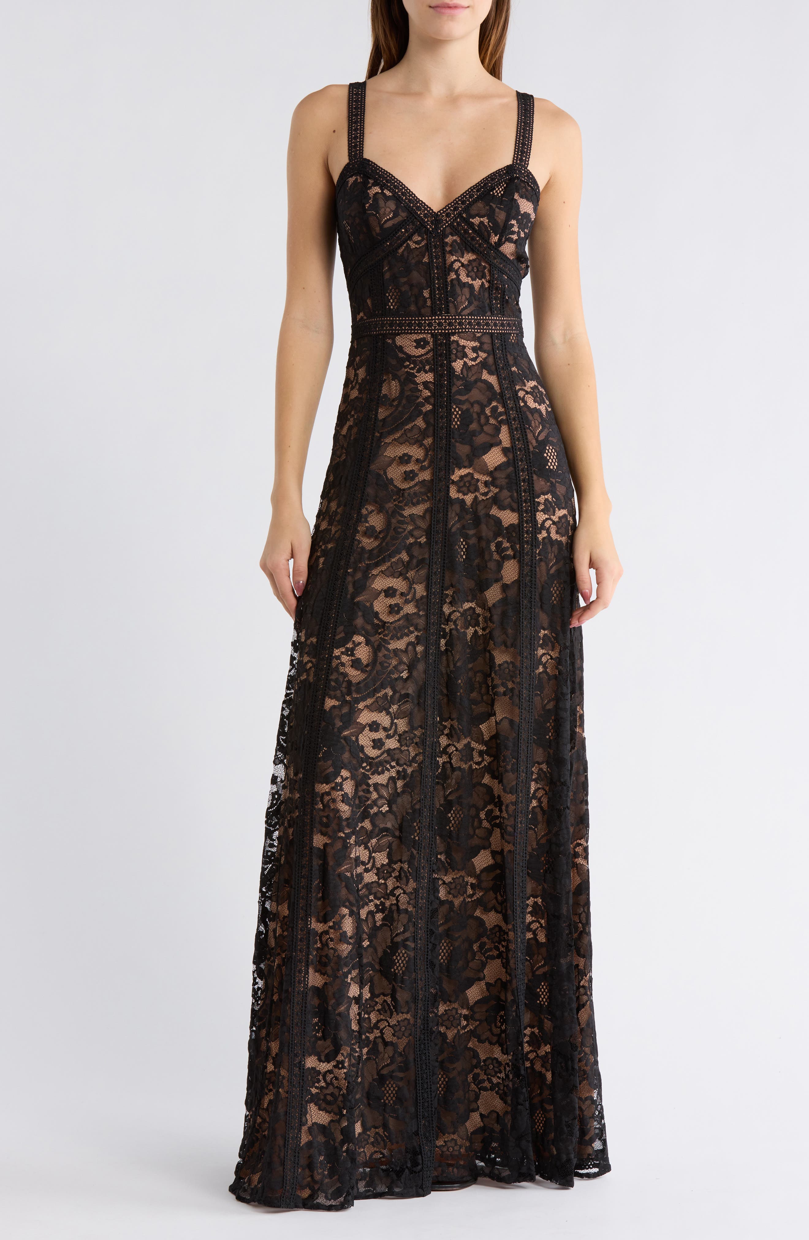 L'AGENCE Avignon Lace Maxi Dress