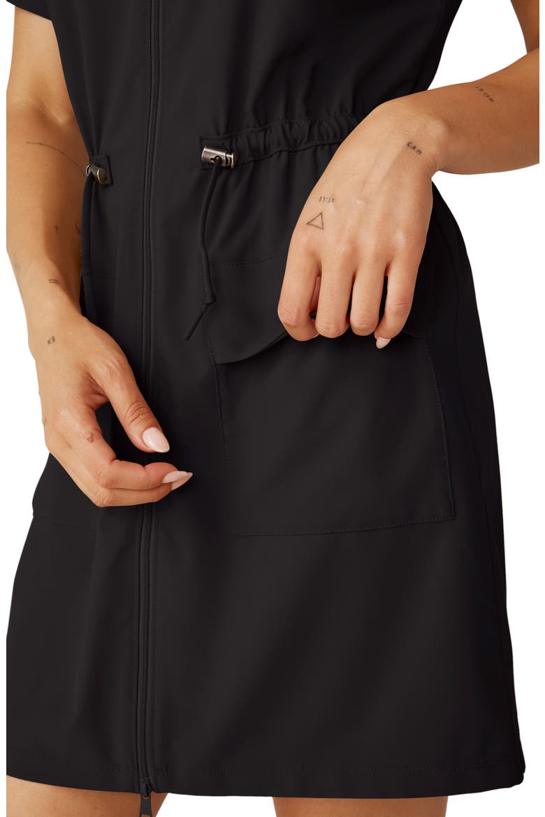 City Chic Mini Shirtdress, Alternate, color, BLACK