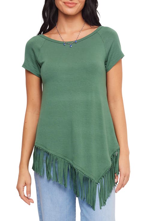 Angled Fringe Top