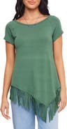Karen Kane Angled Fringe Top