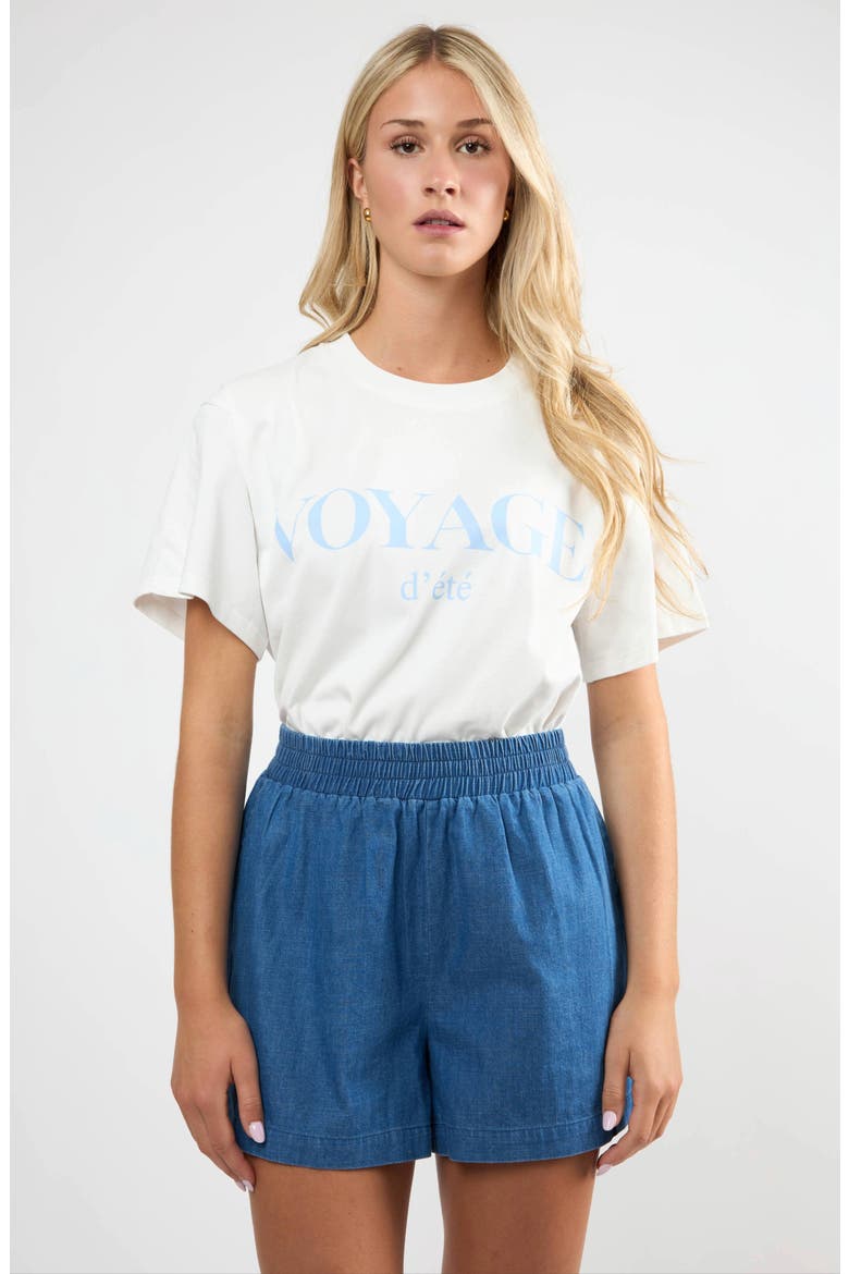 Le Voyage Tee, Alternate, color, BLUE