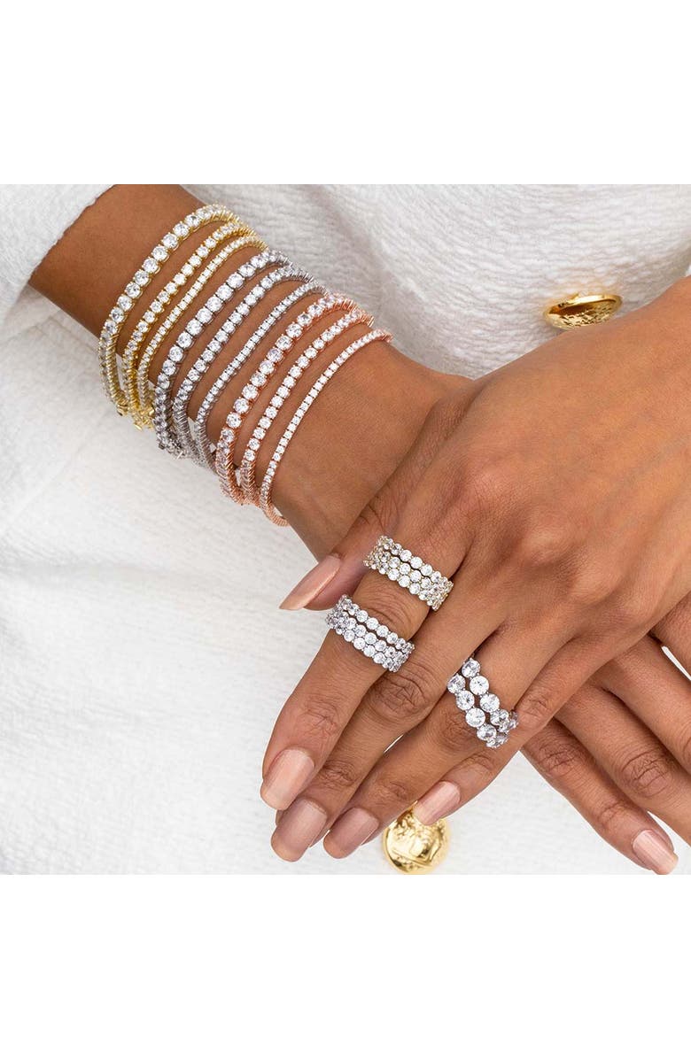 BY ADINA EDEN CZ Eternity Band, Alternate, color, Silver