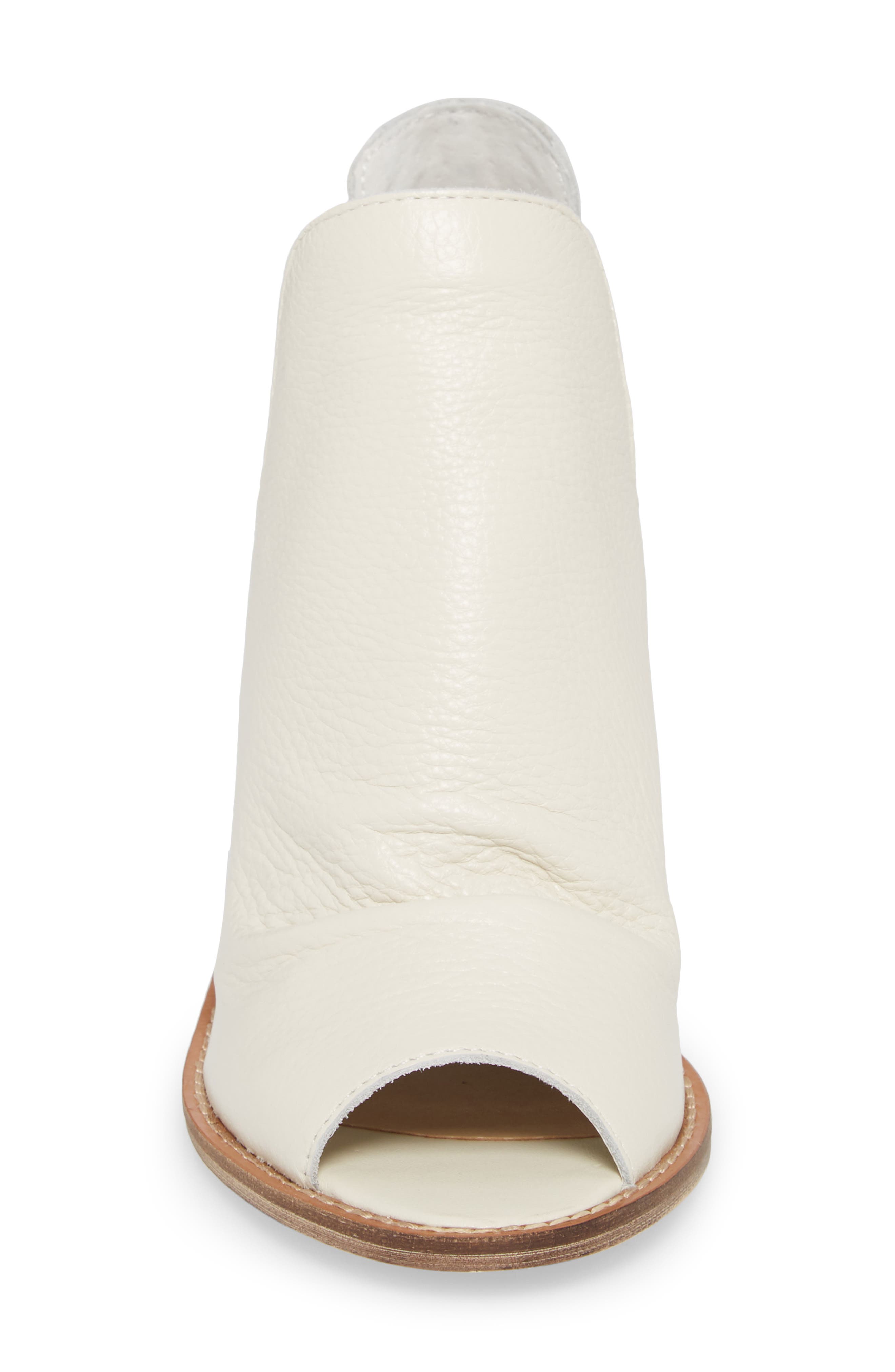 Carlita Peep Toe Bootie, Alternate, color, WHITE