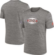 Nike Men's Nike Heather Charcoal Cleveland Browns 2023 Sideline Alternate Logo Performance T-Shirt