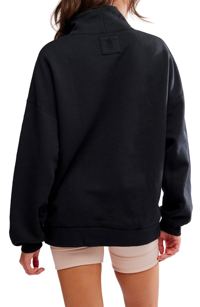 Free People FP Movement Victory Sweatshirt & Shorts Set, Alternate, color, Black/ Ballet Slipper