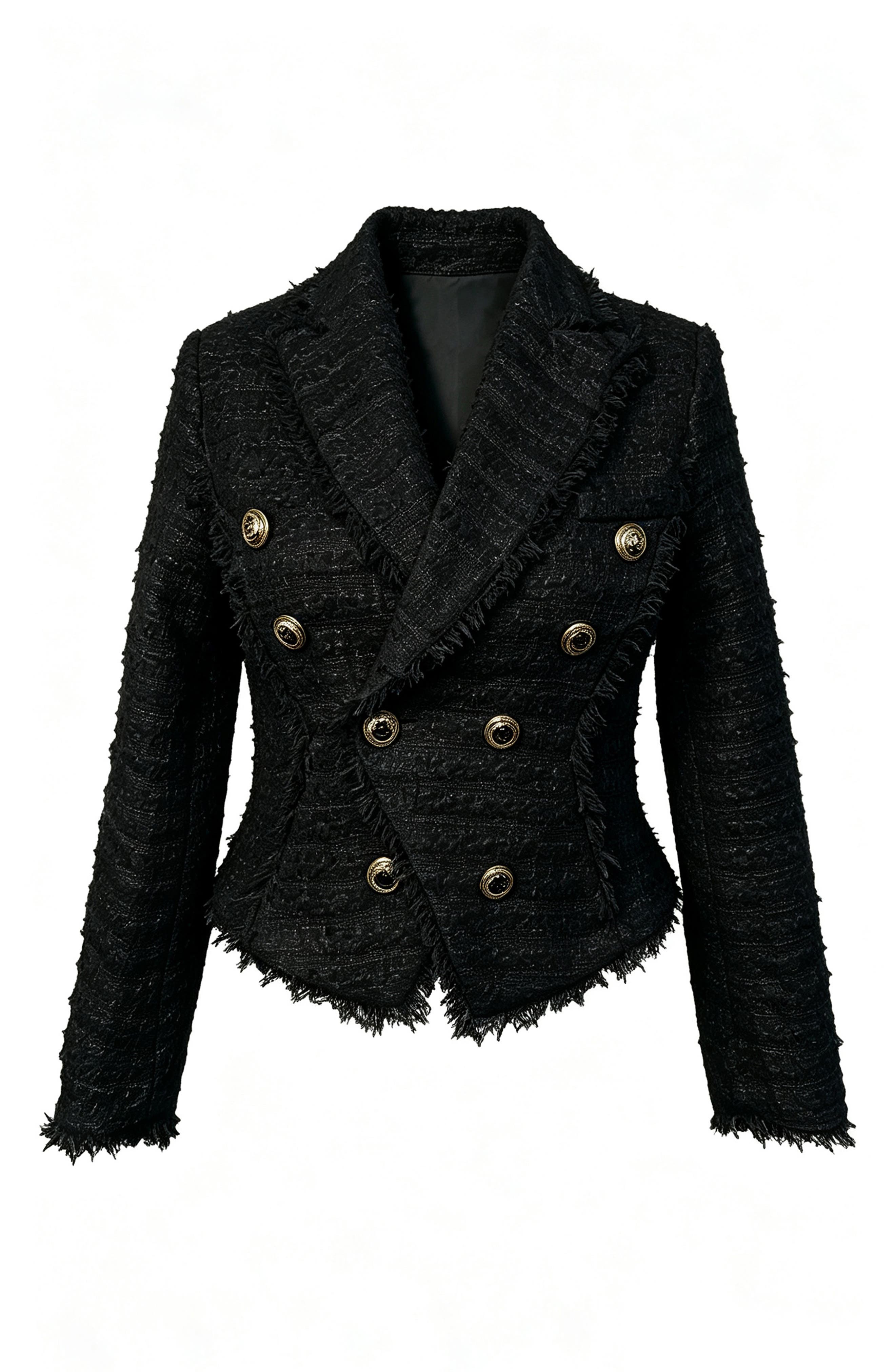 Bouclé Double Breasted Jacket