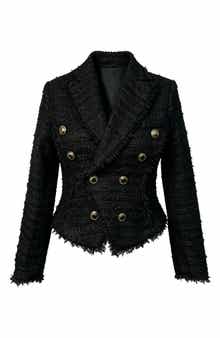Bouclé Double Breasted Jacket