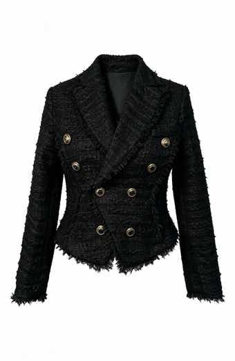 Bouclé Double Breasted Jacket