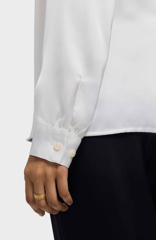 Foxcroft Rosale Ruffle Placket Button-up Shirt In Neutral