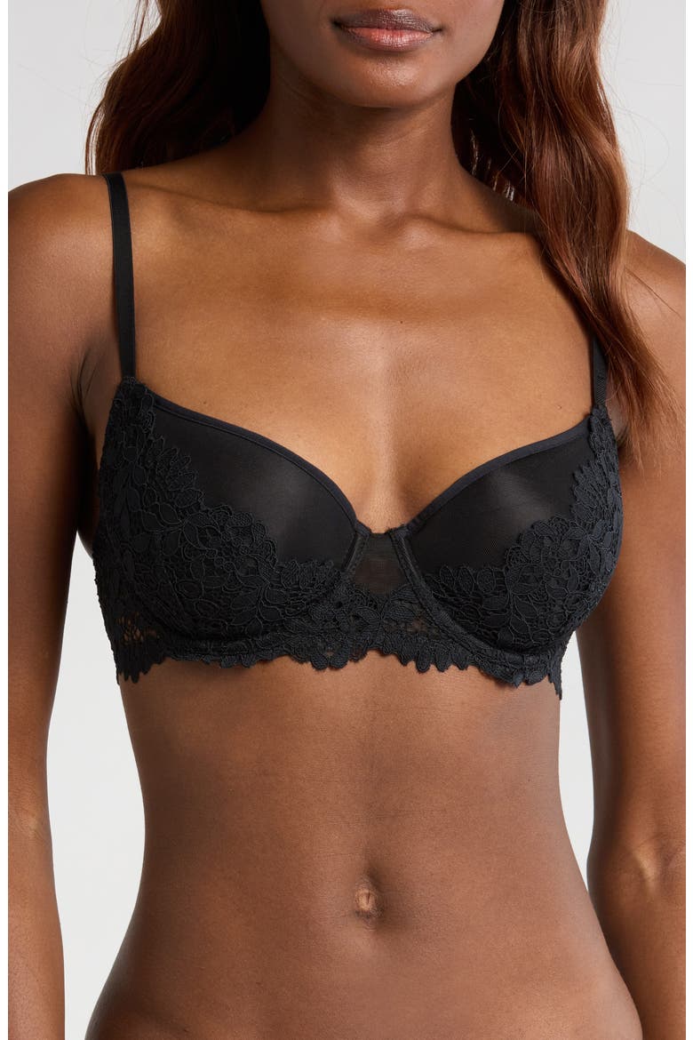 Success Lace Underwire Spacer Bra, Main, color, BLACK