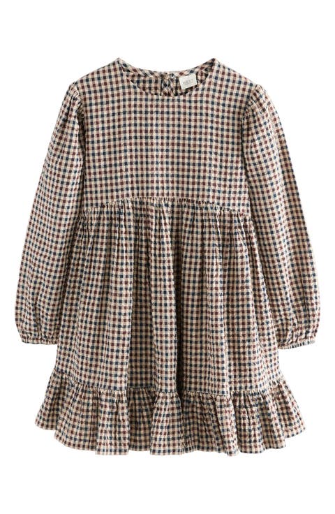Kids' Gingham Tiered Dress (Big Kid)