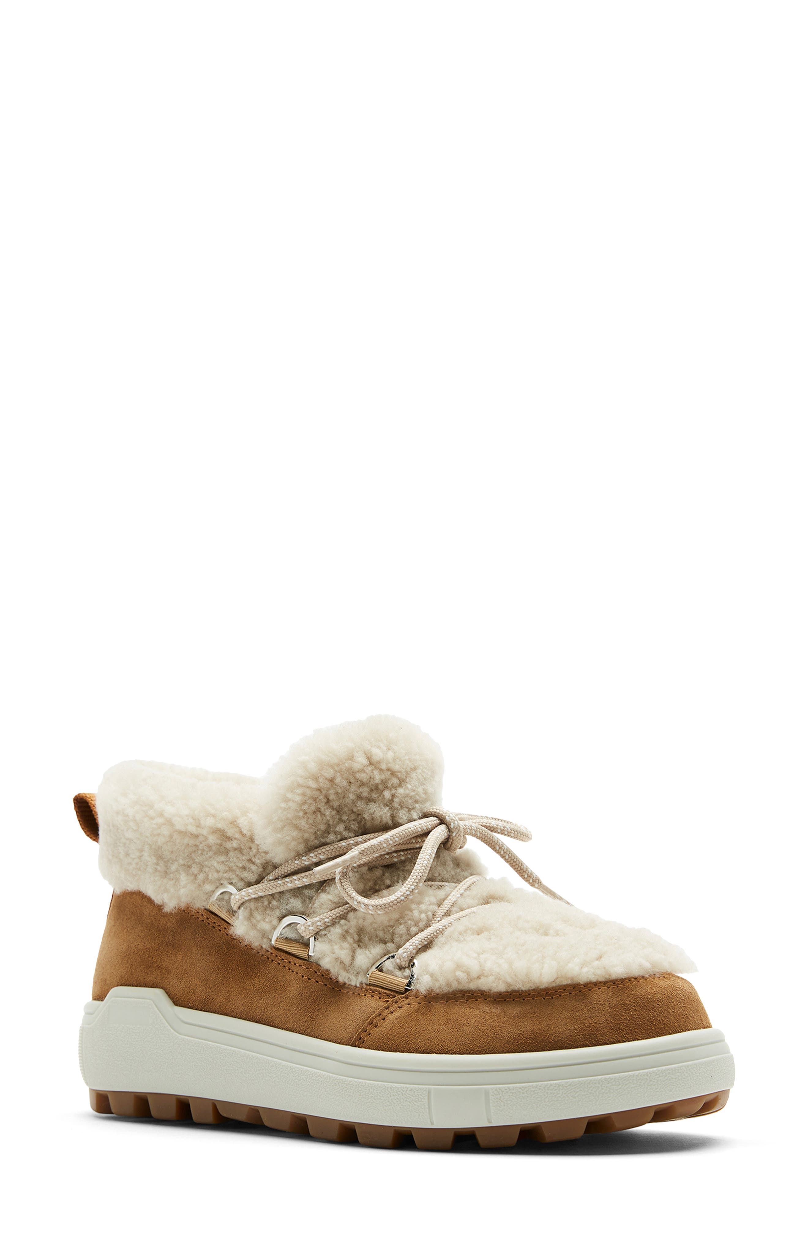La Canadienne Laupen Genuine Shearling Lined Boot, Main, color, Toffee Suede
