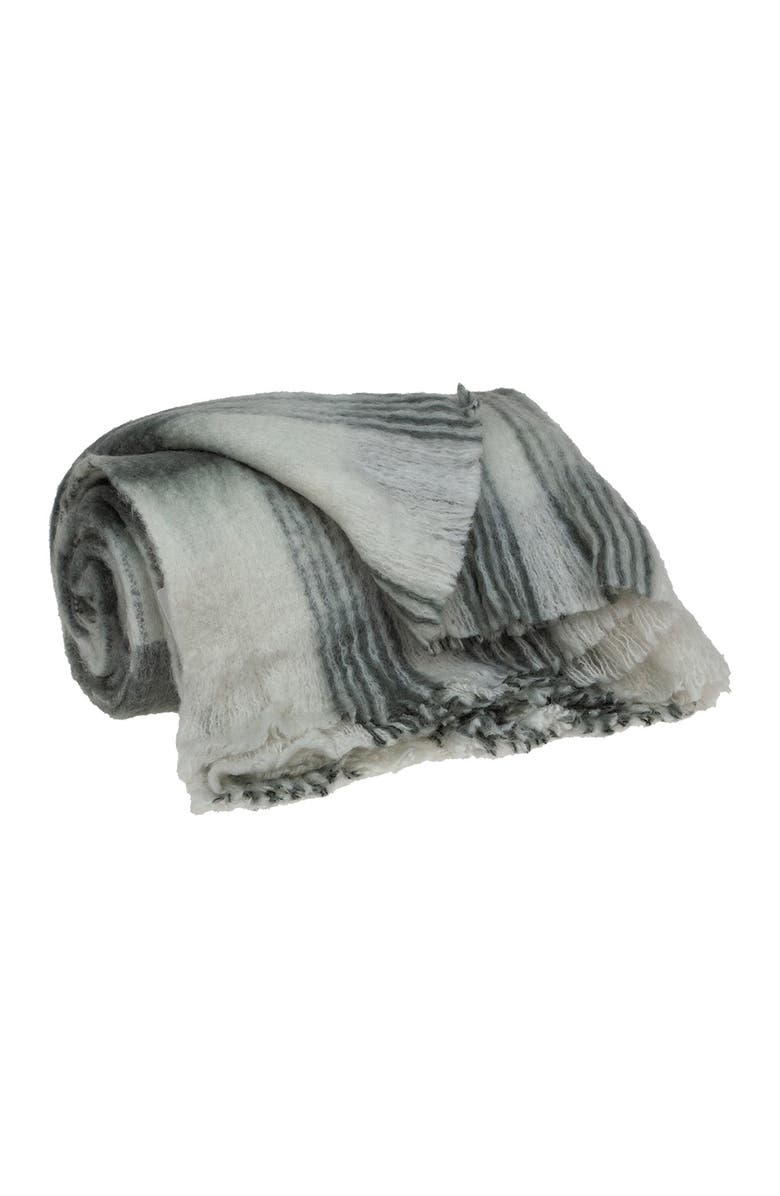 PARKLAND COLLECTION Stella Transitional White 52" x 67" Woven Handloom Throw Blanket, Alternate, color, White