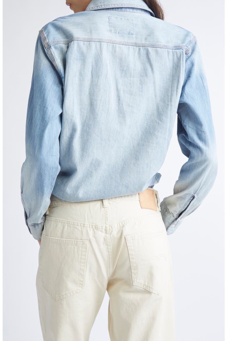 Wrap Around Denim Work Shirt, Alternate, color, RIVER BLUE