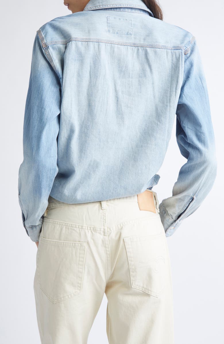 R13 Wrap Around Denim Work Shirt, Alternate, color, River Blue