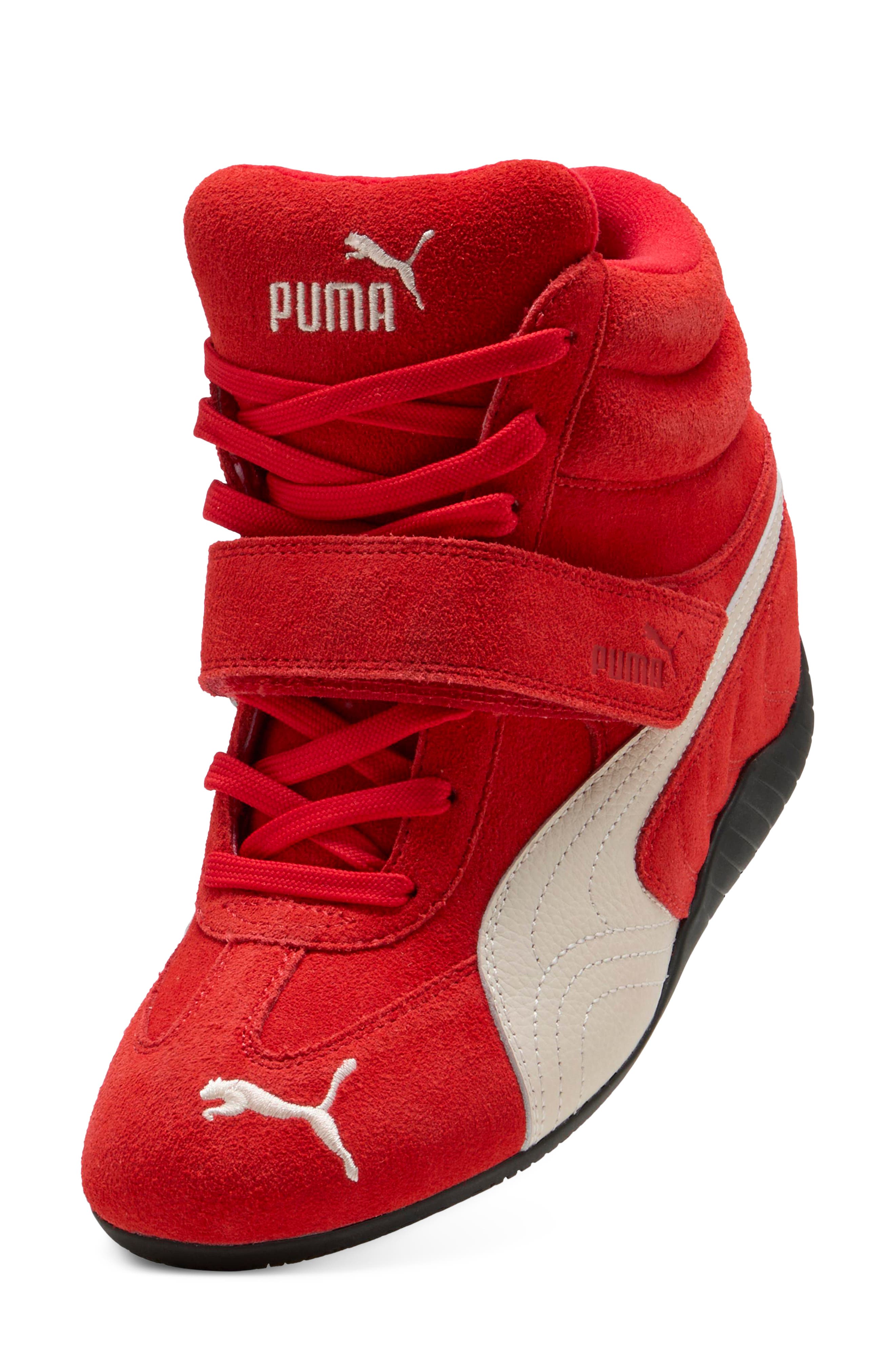 Speedcat Wedge Sneaker, Alternate, color, FOR ALL TIME RED/ PUMA WHITE