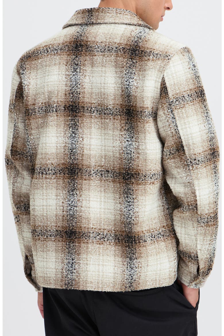 Cesar Plaid Shirt Jacket, Alternate, color, SIMPLY TAUPE