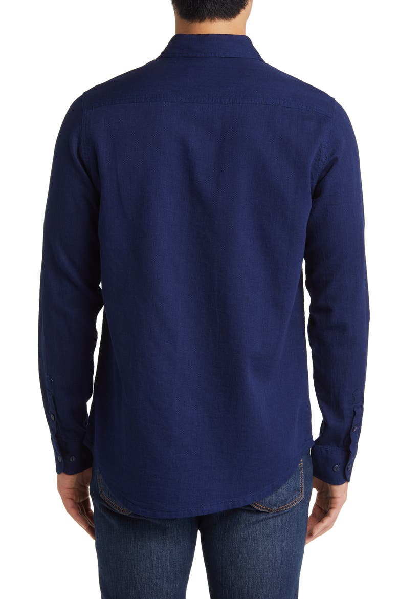 Two-Pocket Flannel Button-Up Shirt, Alternate, color, BASKETWEAVE
