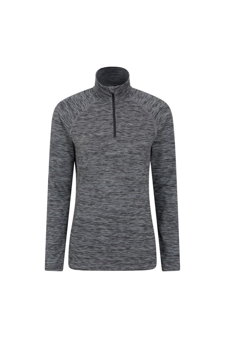 Womens/ladies Bend & Stretch Half Zip Midlayer Top, Main, color, Black